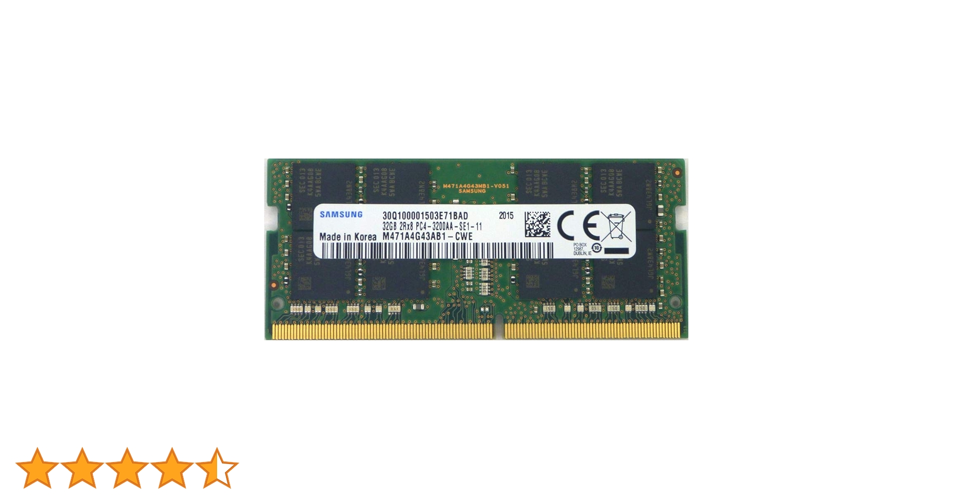 Samsung 32GB 2Rx8 PC4-3200AA-SE1-11 ② Mavark New SK Hynix HMAA4GS6AJR8N-XN 32GB DDR4 3200 PC4